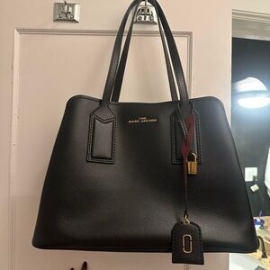 Marc Jacobs “The Editor” Black Tote with Gold Accents